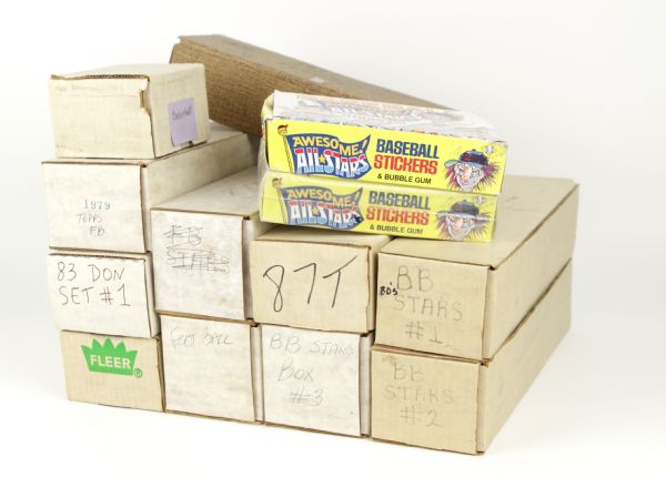 1970s-80 Baseball & Football Card Collection - Many Sets 1000s of Cards 