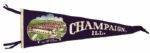 1940s-60s University of Illinois Pennant - Lot of 8 