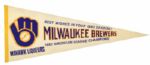 1982 Milwaukee Brewers Mohawk Liquers 1982 AL Champs - Rare Pennant