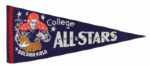 1950s-90s College Football Full Size Pennant Collection - Lot of 15 Incl. College All Stars 