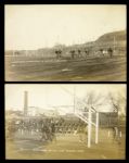 1900s Iowa City vs. Clinton Football Game Real Photo Postcard - Lot of 2 