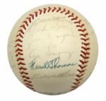 1973-84 Baseball Greats Multi Signed OAL (MacPhail) Baseball w/ 19 Sigs. Incl. (2) Mathews Robin Roberts Larry Doby - JSA