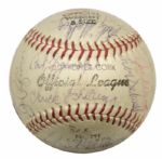 1961 Boston Red Sox Team Signed Baseball w/28 Sigs. Incl. Carl Yastrzemski & Pinky Higgings - JSA