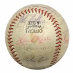 1961 Boston Red Sox Team Signed Baseball w/28 Sigs. Incl. Carl Yastrzemski & Pinky Higgings - JSA
