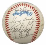 1994-2000 Boston Sporting Greats & Others Multi Signed OAL (Budig) Baseball w/ 21 Sigs. Incl. Tug McGraw Dom DiMaggio - JSA