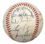 1994-2000 Boston Sporting Greats & Others Multi Signed OAL (Budig) Baseball w/ 21 Sigs. Incl. Tug McGraw Dom DiMaggio - JSA