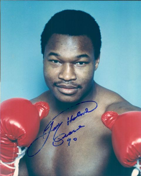 1990-2006 Larry Holmes & Floyd Patterson Boxing Heavyweight Champions Signed 8" x 10" - JSA 