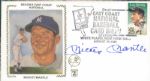 1989 Mickey Mantle New York Yankees Signed East Coast National Silk Cachet - JSA