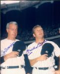 1980s Mickey Mantle & Joe DiMaggio New York Yankees Signed 8" x 10" Photo - JSA 