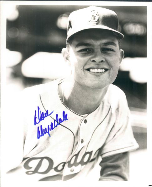 1980s Don Drysdale Los Angeles Dodgers Signed 8" x 10" Photo - JSA