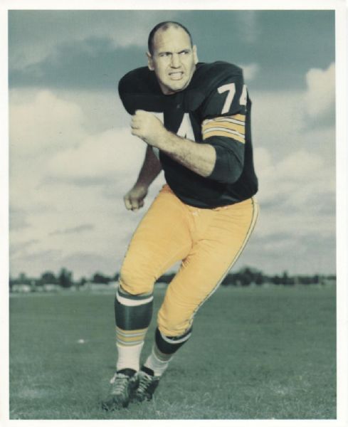 1960s Henry Jordan Green Bay Packers Signed Cut w/Photo - One of Toughest Hall of Fame Autographs Large Signature - JSA 
