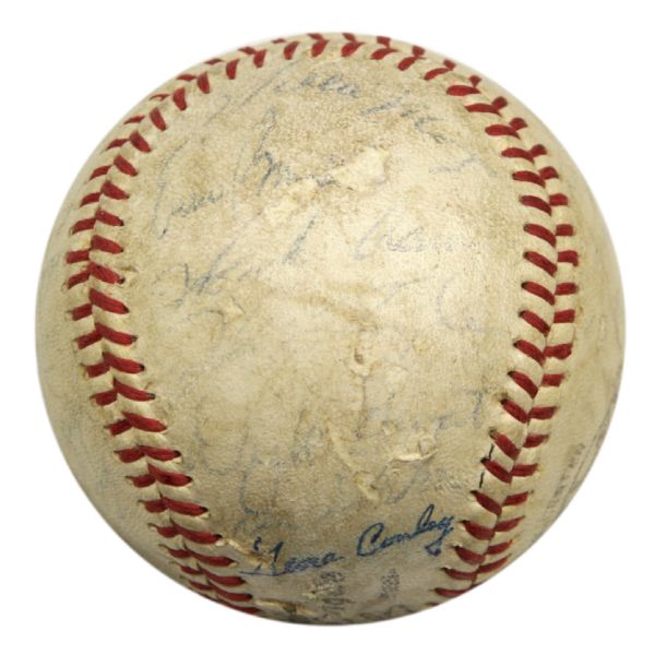 1959 All-Star Team Signed ONL (Giles) Baseball w/ 23 Sigs. Incl. Ted Williams Ken Boyer Mays Banks Warren Spahn - JSA 