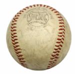 1959 All-Star Team Signed ONL (Giles) Baseball w/ 23 Sigs. Incl. Ted Williams Ken Boyer Mays Banks Warren Spahn - JSA 