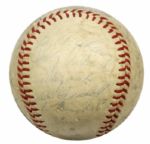 1959 All-Star Team Signed ONL (Giles) Baseball w/ 23 Sigs. Incl. Ted Williams Ken Boyer Mays Banks Warren Spahn - JSA 
