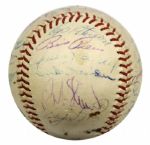 1964 San Francisco Giants Team Signed ONL (Giles) Baseball w/25 Sigs. Incl. Willie McCovey Willie Mays - JSA 
