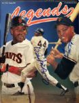 1990 Willie Mays & Willie McCovey San Francisco Giants Signed Legends Magazine - JSA 