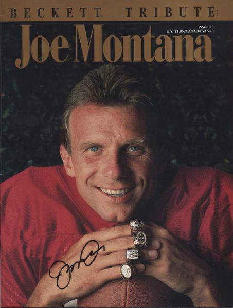 1989-93 Joe Montana San Francisco 49ers Signed Publication - Lot of 3 - JSA 