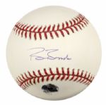 2000s Barry Bonds San Franciso Giants Single Signed OML (Selig) Baseball w/Bonds LOA & JSA 