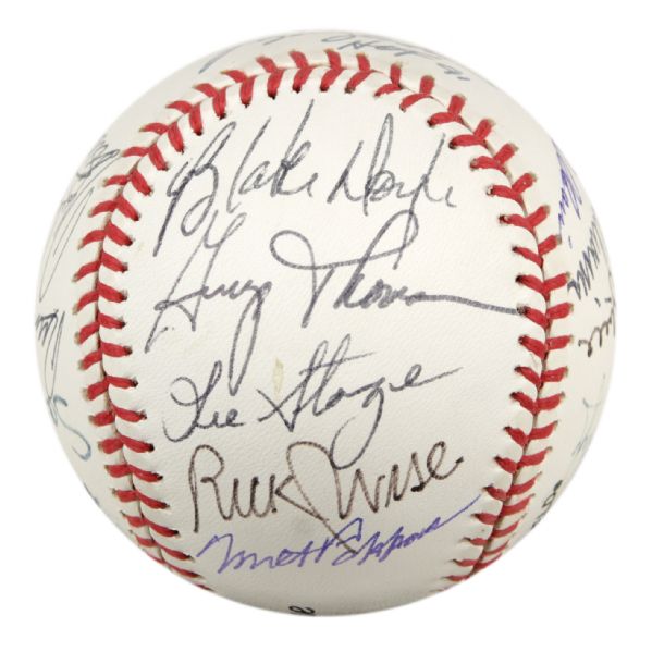1990s Baseball Greats Signed Baseball w/21 Sigs. Incl. Dick Williams Fergie Jenkins Billy Williams - JSA 