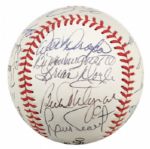 1990s Baseball Greats Signed Baseball w/21 Sigs. Incl. Dick Williams Fergie Jenkins Billy Williams - JSA 