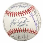 1990s Baseball Greats Signed Baseball w/21 Sigs. Incl. Dick Williams Fergie Jenkins Billy Williams - JSA 