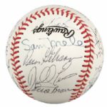 1990s Baseball Greats Signed Baseball w/21 Sigs. Incl. Dick Williams Fergie Jenkins Billy Williams - JSA 