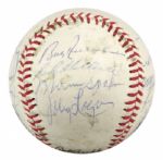 1970s-80s Milwaukee Atlanta Braves Multi Signed Baseball w/19 Sigs. Incl. Warren Spahn Eddie Mathews Lou Burdette - JSA 