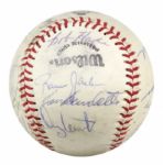 1970s-80s Milwaukee Atlanta Braves Multi Signed Baseball w/19 Sigs. Incl. Warren Spahn Eddie Mathews Lou Burdette - JSA 