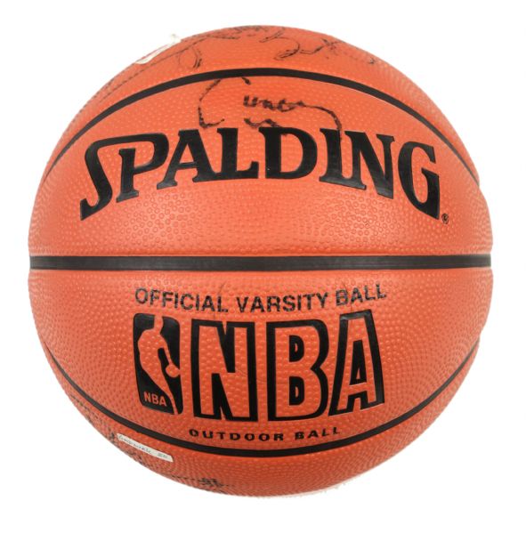 2000-04 circa Milwaukee Bucks Signed Basketball - 11 Signatures - MEARS Auction LOA