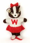1950s circa Female Wisconsin Badger Stuffed Animal VERY RARE!