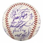 2004 Chicago Cubs Team Signed OML (Selig) Baseball w/25 Sigs. Incl. Greg Maddux Sosa Garciaparra Dusty Baker - JSA 