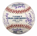 2004 Chicago Cubs Team Signed OML (Selig) Baseball w/25 Sigs. Incl. Greg Maddux Sosa Garciaparra Dusty Baker - JSA 