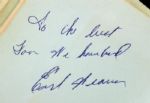 1970s Appleton Foxes Related Signed Autograph Book Incl. Earl Weaver Burt Lancaster Incl. Jane Weaver Letter - MEARS Auction LOA