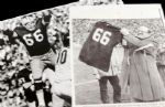 1983-90s Ray Nitschke Green Bay Packers 11" x 14" Vern Biever Photo & Jersey Retirement Photo 