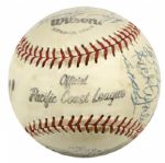 1948-81 Minor League Team Signed Baseball - PCL Tucson Toros & Aberdeen Pheasants (MEARS Auction LOA)