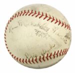 1948-81 Minor League Team Signed Baseball - PCL Tucson Toros & Aberdeen Pheasants (MEARS Auction LOA)