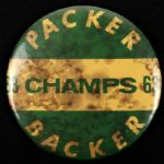 1960s Green Bay Packers Blanket 1962 Salute to the Packers & 1963 Champs Pinback 