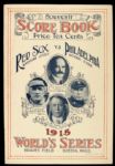 1915 High Grade World Series Program - Boston Red Sox vs. Philadelphia As Babe Ruths First World Series Appearance Rare Program Unscored