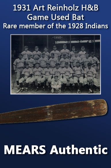 1931 Art Reinholz H&B Louisville Slugger Professional Model Game Used Bat (MEARS Auction LOA)
