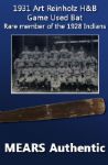 1931 Art Reinholz H&B Louisville Slugger Professional Model Game Used Bat (MEARS Auction LOA)