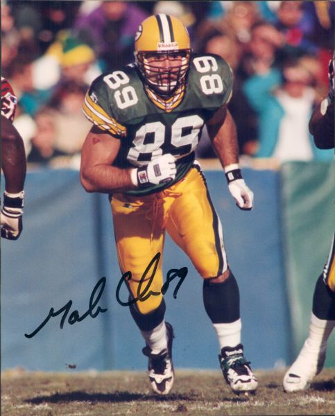 1990s Mark Chmura Green Bay Packers Signed 8" x 10" Photo (MEARS Auction LOA)