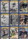 1958-2000 Notre Dame Signed Football Card - Lot of 45 w/ (2) Rocky Bleier Tim Brown Tony Rice Johnny Lujack Bob Kuechenberg  Johnny Lattner - JSA