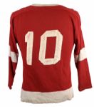 1960s-70s Toronto Red Wings Signed Jersey - Norm Ullman Al Arbour Red Kelly & Johnny Wilson Who Played For Red Wings & Maple Leafs  3 HOFers - JSA 