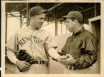 1940 Bill Terry and Carl Hubbell New York Giants “St. Petersburg Times” Original 6 x 8 News Photo (“St. Petersburg” Hologram/MEARS LOA)