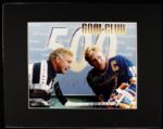 1990s Bobby Hull Chicago Blackhawks & Brett Hull St. Louis Blues Signed 11" x 14" Dispaly - JSA