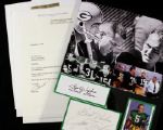 1960s Green Bay Packers Greats Signed Display w/ Bart Starr Paul Hornung & Jim Taylor Incl. (3) Starr Signed Letters - JSA 