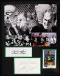 1960s Green Bay Packers Greats Signed Display w/ Bart Starr Paul Hornung & Jim Taylor Incl. (3) Starr Signed Letters - JSA 