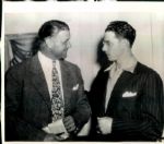1942 Jimmie Foxx and Dom DiMaggio Boston Red Sox “Seattle Times” Original 8 x 9.25 News Photo (“Seattle Times” Hologram/MEARS LOA)