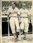 1942 Dixie Walker and Joe Medwick Brooklyn Dodgers “Seattle Times” Original 6.5 x 8.5 News Photo (“Seattle Times” Hologram/MEARS LOA)