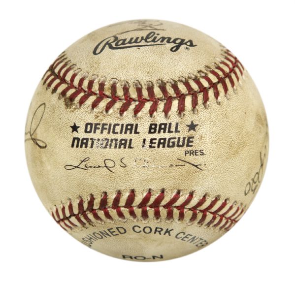 1994-2000 ONL (Coleman) Game Prepped Baseball Signed by Umpires - JSA 